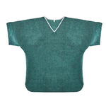 Patient Scrub Shirt Simply Soft Small Green / White Without Pockets Short Sleeve Unisex