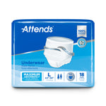 Attends® Care Adult Absorbent Underwear, Heavy Absorbency, Large, White