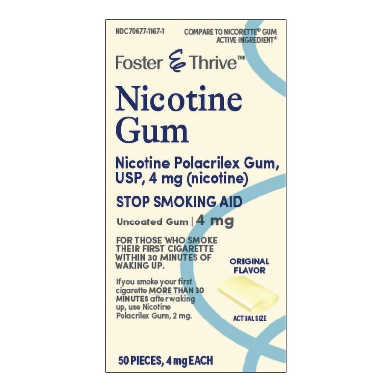 Foster & Thrive™ Nicotine Polacrilex 4 mg (Nicotine) Gum, Original Flavor