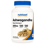 Dietary Supplement nutricost® Ashwagandha Root 600 mg Strength Capsule 120 Per Bottle