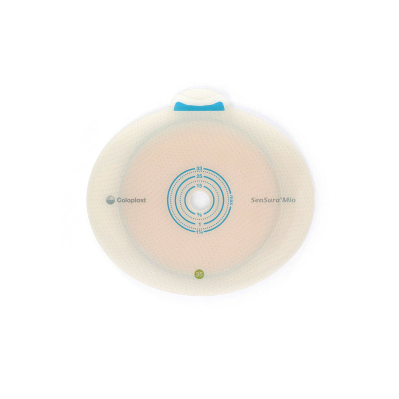 SenSura® Mio Flex Flat Ostomy Barrier, Trim to Fit 10 – 33 mm, Green Match