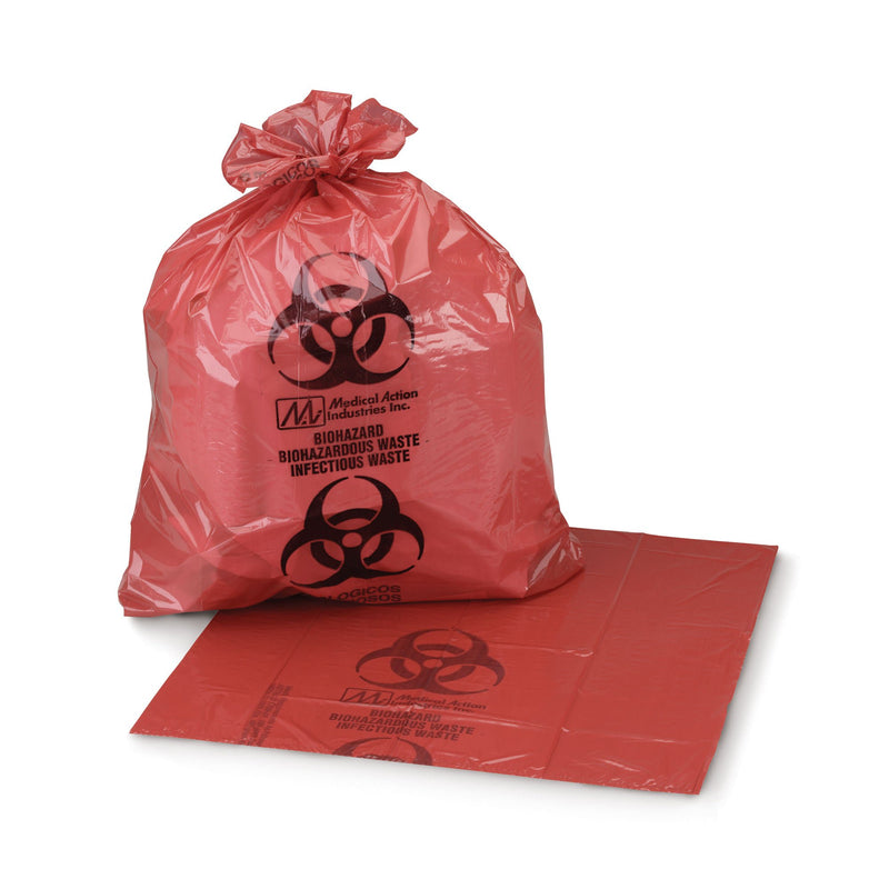 McKesson Biohazard Waste Bag, 20 – 25 gallon Capacity, 28 x 31 Inch