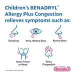Benadryl® Children's Allergy Plus Congestion Liquid Grape Flavor, 4 ounces