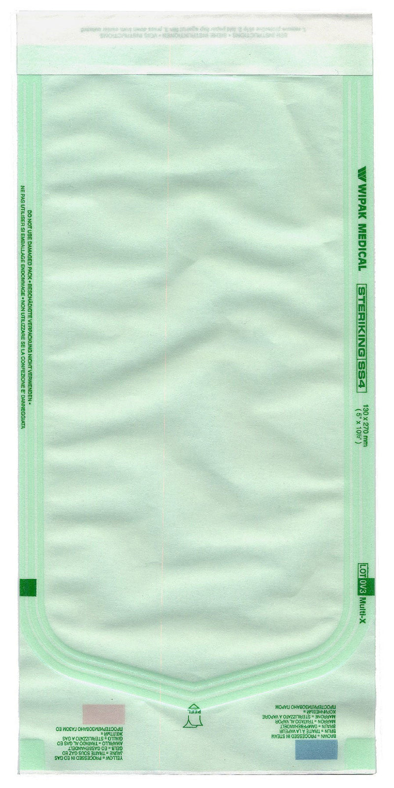Steriking® Sterilization Pouch, 7.5 x 13 Inch, for EO, Gas, Steam Sterilization