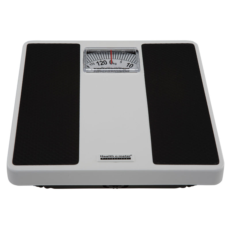 Health O Meter® Dial Scale, 270-lb. Capacity, Black & White Analog Large Display