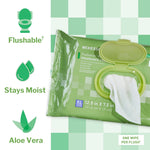 McKesson Flushable* Wet Wipes XL - Unscented, 96 Wet Wipes per Pack