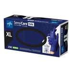 Exam Glove SensiCare® Silk X-Large 230 per Box NonSterile Nitrile Standard Cuff Length Textured Fingertips Dark Blue Chemo Tested