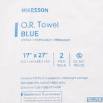 McKesson Sterile Blue O.R. Towel, 17 x 27 Inch