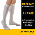 3M Futuro™ Anti-Embolism Stockings, Knee-High, Closed-Toe, Extra Large/Regular