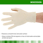 McKesson Confiderm® Latex Exam Glove, Small, Ivory