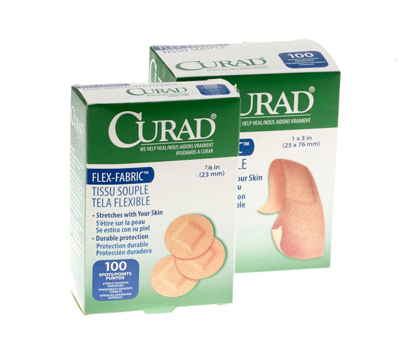 Curad® Flex-Fabric Round Tan Adhesive Spot Bandage, 7/8 Inch