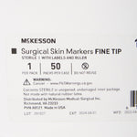 Skin Marker with Ruler and Labels McKesson Gentian Violet Ink Sterile Full Size Fine Tip