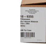 McKesson White Fabricel® Pillowcase, 21 x 30 Inch
