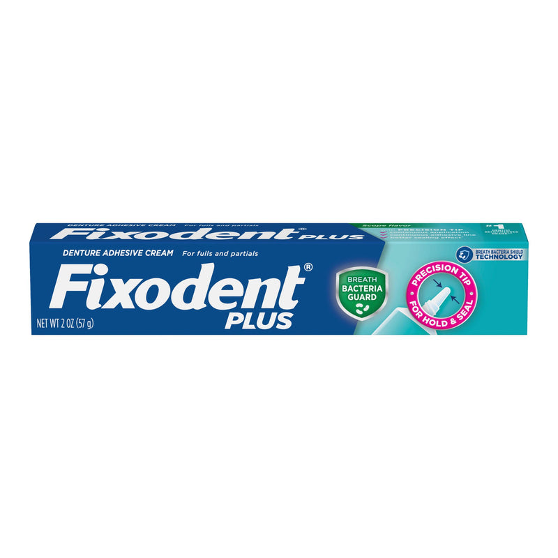 Fixodent Plus Denture Adhesive Cream Breath Bacteria Guard