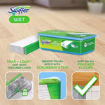 Saturated Wet Mop Pad Swiffer® Bound Edge White Cloth Disposable