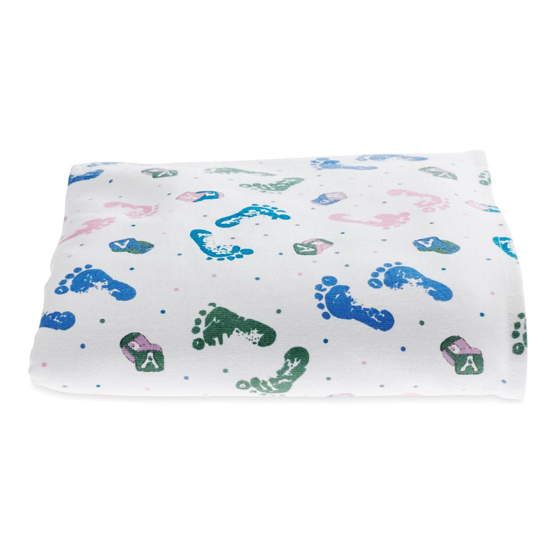 Baby Blanket Kuddle-Up 34 X 40 Inch Cotton Baby Footprint Print