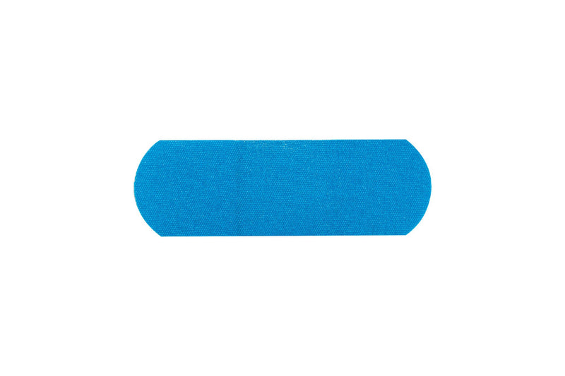 American® White Cross Blue Metal Detectable Adhesive Strip, 1 x 3 Inch