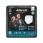 Attends® Premier Underwear, Heavy Absorbency, X-Large, 58 – 68 Inch Waist/Hip