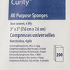 Curity™ Nonwoven Sponge, 3 x 3 Inch, 4-Ply