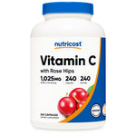 Dietary Supplement nutricost® Vitamin C with Rose Hips Vitamin C / Rose Hips 1,000 mg - 25 mg Strength Capsule 240 Per Bottle