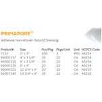 Primapore Adhesive Dressing, 8 x 10 Centimeter