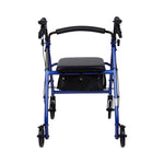 McKesson Folding Aluminum Four-Wheel Rollator, Blue