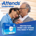 Attends® Care Adult Absorbent Underwear, Heavy Absorbency, Large, White