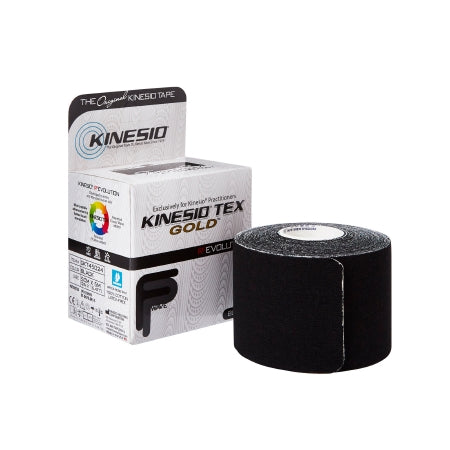 Kinesiology Tape Kinesio® Tex Gold™ Black 2 Inch X 5-1/2 Yard Cotton NonSterile