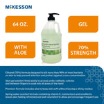 Hand Sanitizer with Aloe McKesson Premium 64 oz. Ethyl Alcohol Gel Pump Bottle