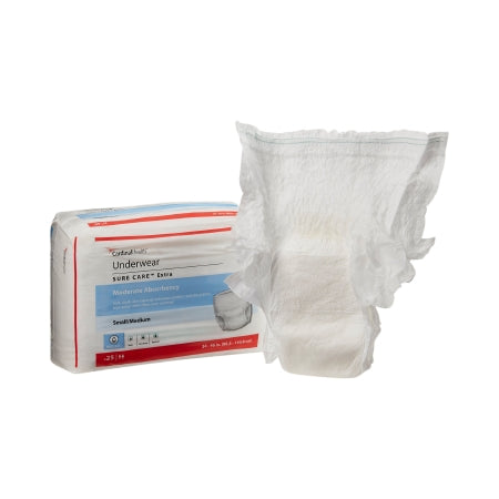Unisex Adult Absorbent Underwear Simplicity™ Extra Pull On with Tear Away Seams Large Disposable Moderate Absorbency