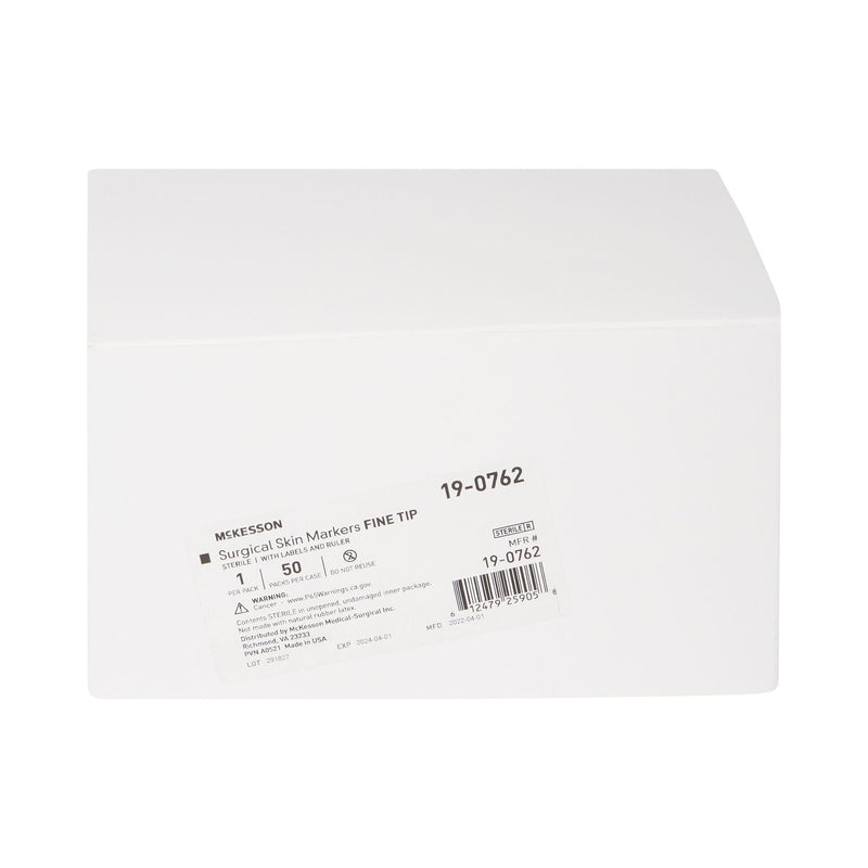 Skin Marker with Ruler and Labels McKesson Gentian Violet Ink Sterile Full Size Fine Tip