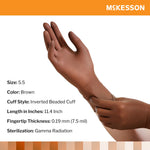 McKesson Perry® Latex Surgical Glove, Size 5.5, Brown