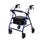 McKesson Folding Aluminum Four-Wheel Rollator, Blue