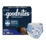 Goodnites® Heavy Absorbency Nighttime Underwear, Large for Boys 68 – 95 lbs.