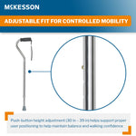 McKesson Aluminum Offset Cane, 30 – 39 Inch Height