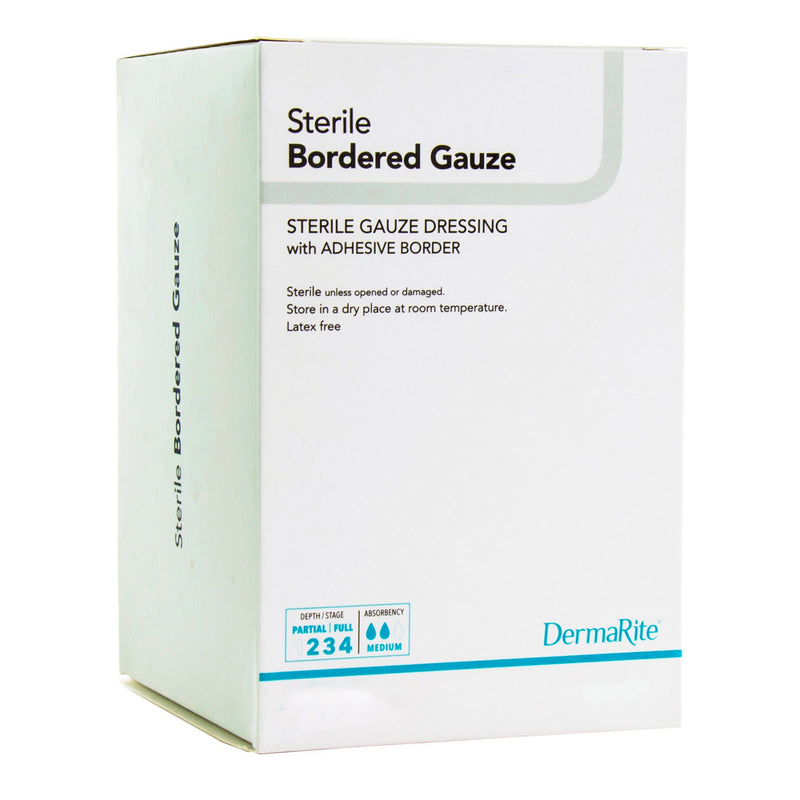 DermaRite® Sterile Gauze Adhesive Dressing, 4 x 10 Inch