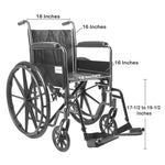 McKesson Wheelchair, 18 Inch Seat Width