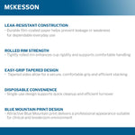 McKesson Paper Cup for Cold Beverages, Blue Mountain Print, 12-ounce Capacity