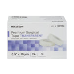 Water Resistant Medical Tape McKesson Transparent 1/2 Inch X 10 Yard Plastic NonSterile