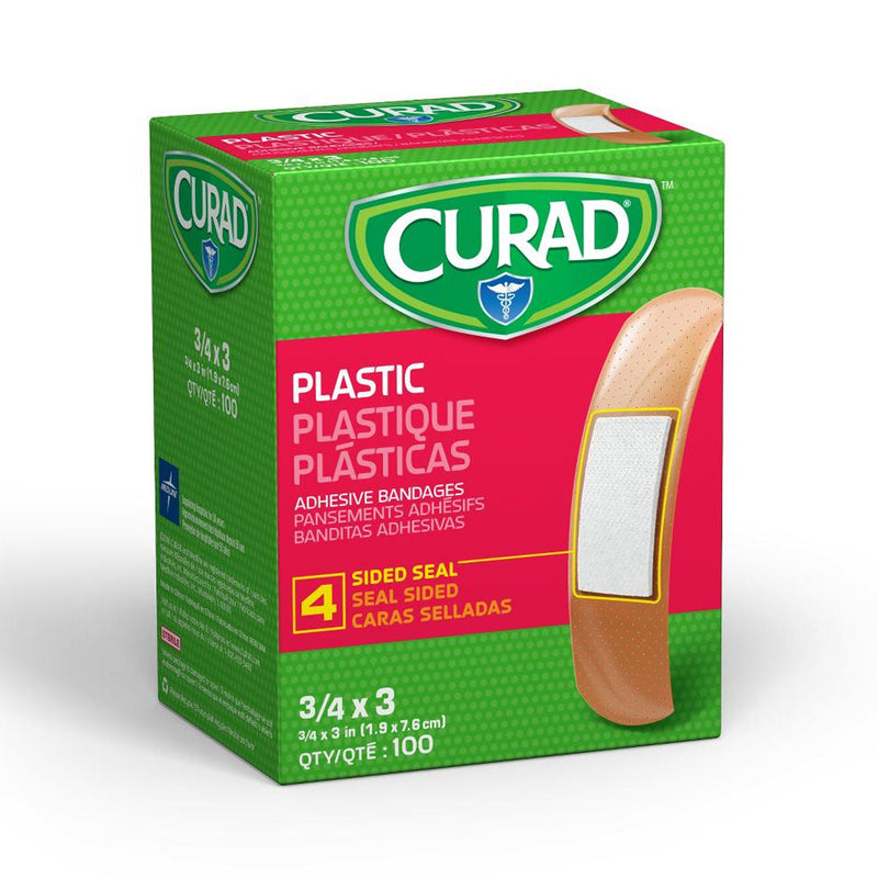 Curad® Tan Adhesive Strip, 3/4 x 3 Inch