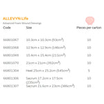 Allevyn Life Silicone Adhesive with Border Silicone Foam Dressing, 8½ x 9 Inch