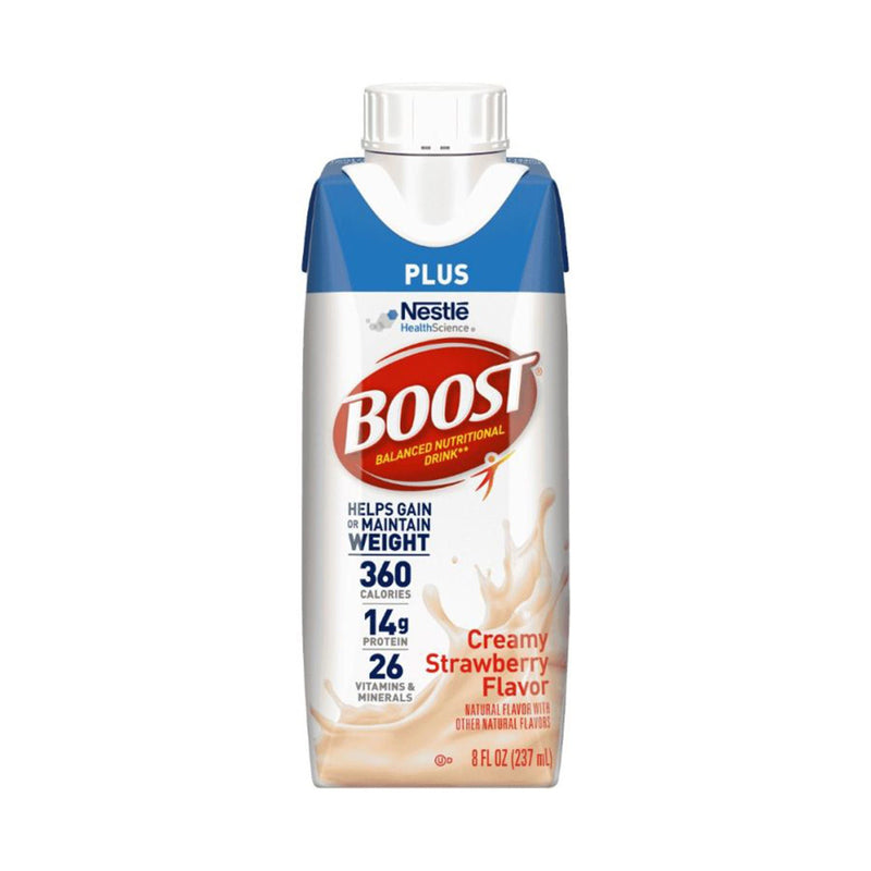 Boost® Plus Strawberry Balanced Nutritional Drink, 8-ounce bottle