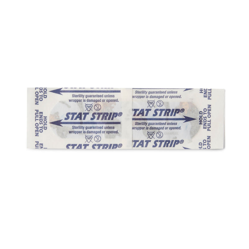 American® White Cross Stat Strip® Avengers Adhesive Strip, ¾ x 3 Inch
