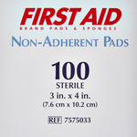 American® White Cross Nonadherent Dressing, 3 x 4 Inch
