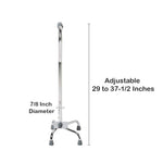 McKesson Steel Chrome Offset Quad Cane, 29 – 37.5 Inch