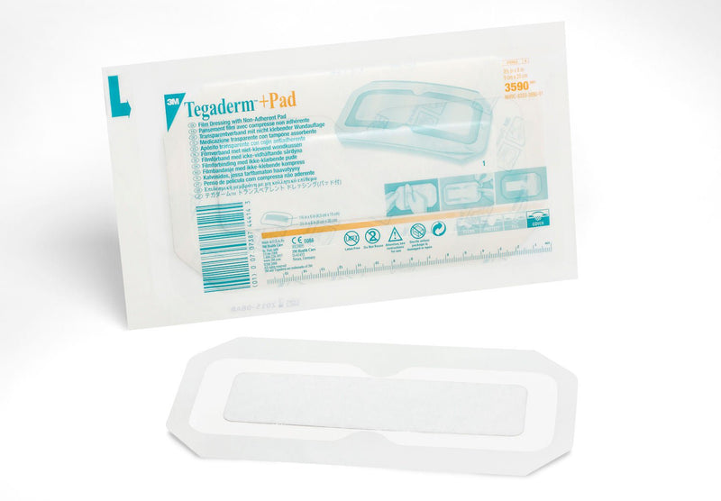 3M™ Tegaderm™ Transparent Film Dressing with Pad, 3-1/2 x 8 Inch
