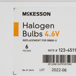 McKesson Halogen Lamp, Replacement Bulb for Vaginal Specula, 4.6 Volt 3 Watt