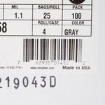 McKesson Extra Heavy Duty Plus Trash Bag, Gray, 45-gallon Capacity