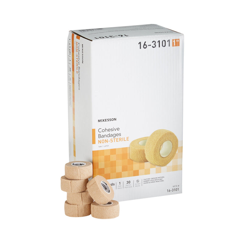 McKesson Self-adherent Closure Cohesive Bandage, 1 Inch x 5 Yard