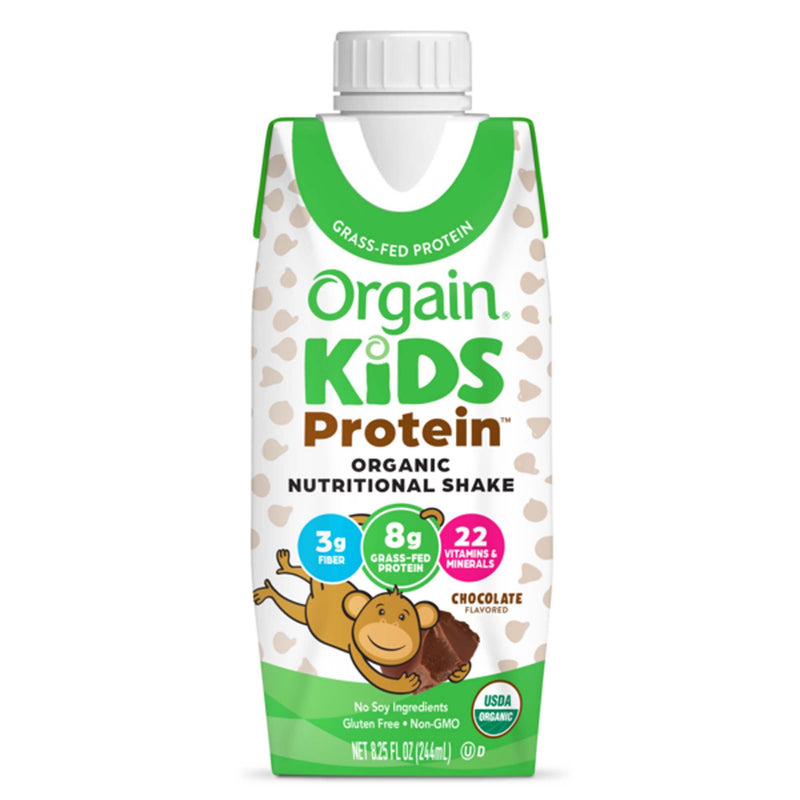 Pediatric Oral Supplement Orgain® Kids Protein™ Organic Nutritional Shake Chocolate Flavor 8.25 oz. Carton Liquid Protein